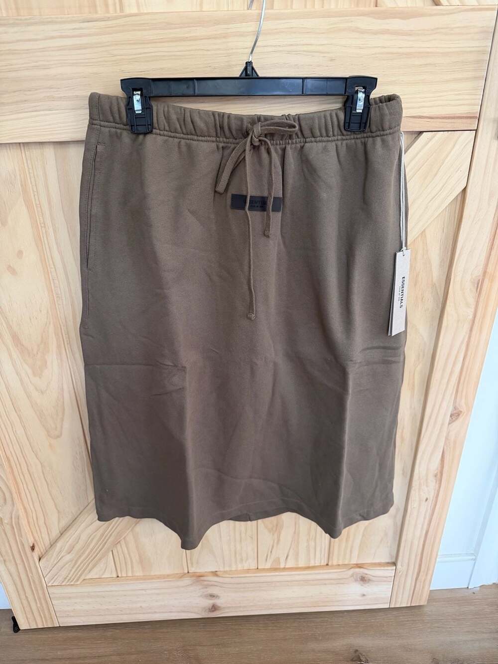 Fear of God Essentials Women's Fleece Skirt Wood Size L
